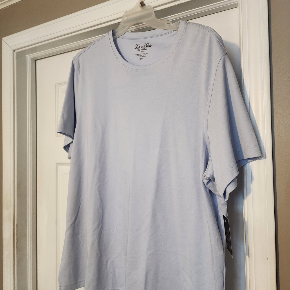 Men's Tasso Elba Supima Light Blue T-Shirt